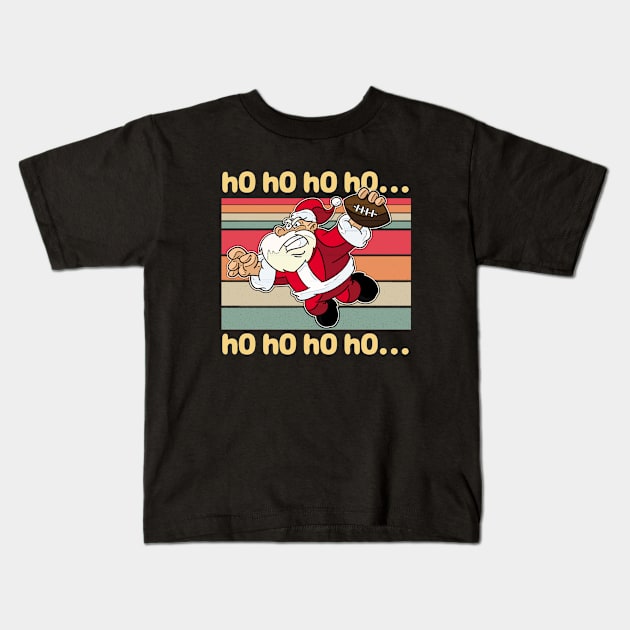Retro Football Ho Ho Ho Kids T-Shirt by kiwodesign